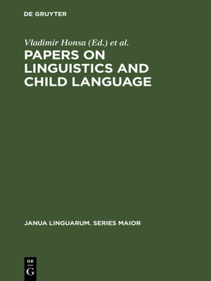 cover image of Papers on Linguistics and Child Language